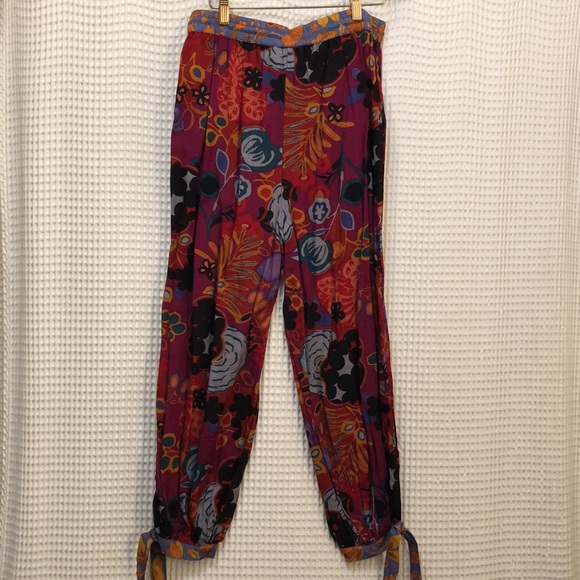 Anthro Tropical Print Beach Pants - Picture 5 of 7